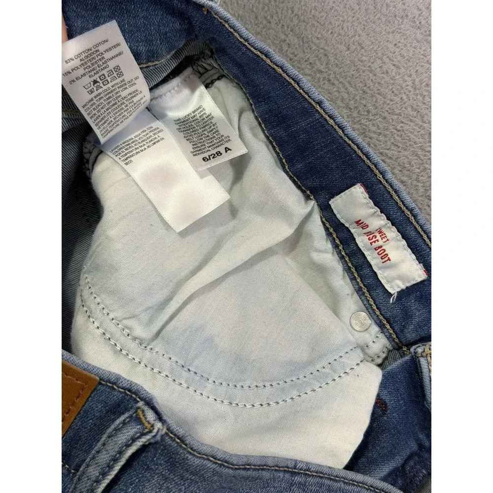 Lucky Brand Jeans Womens 6/28 Blue Medium Wash Sweet Mid Rise Bootcut Stretch